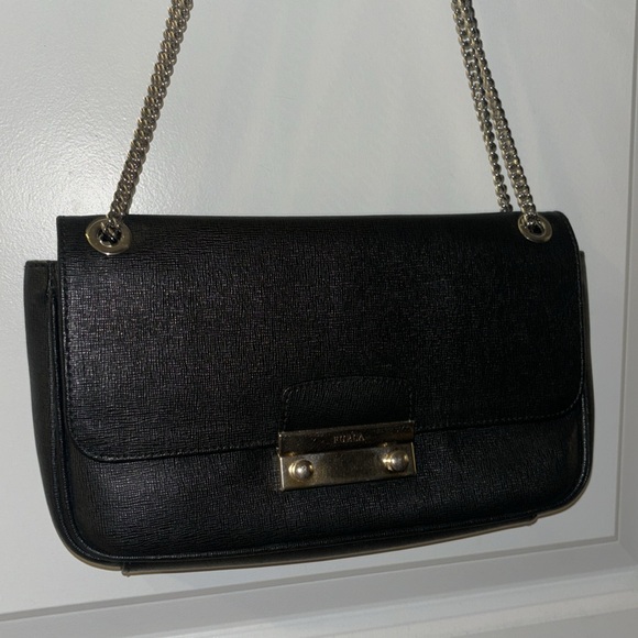 FURLA Genuine Leather Double Strap Chain Bag 🇮🇹 - Picture 5 of 15